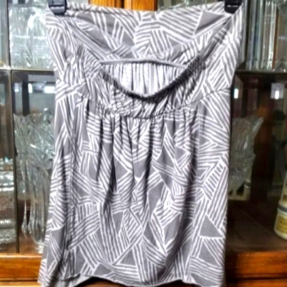 BILLABONG Gray/White Tube Top - Picture 2 of 3